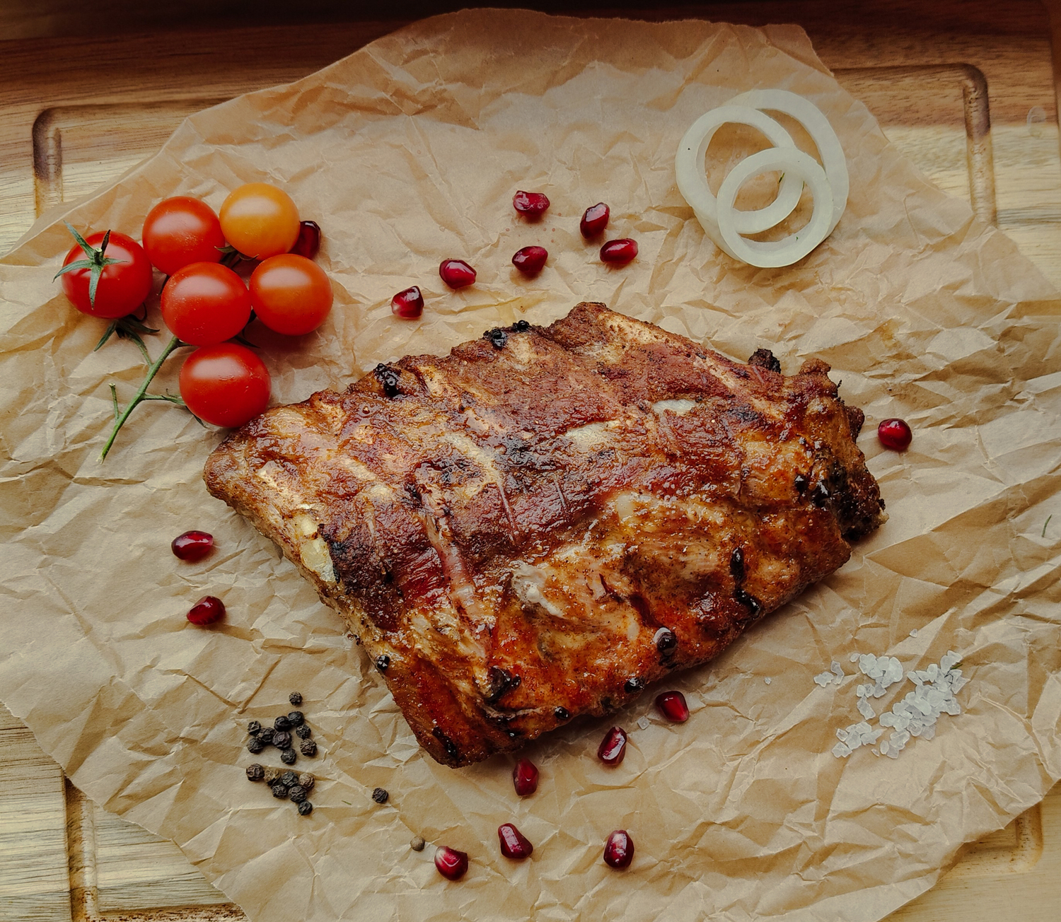 Свиные ребрышки на гриле ≈ 250г Свиные ребрышки на гриле ≈ 250г